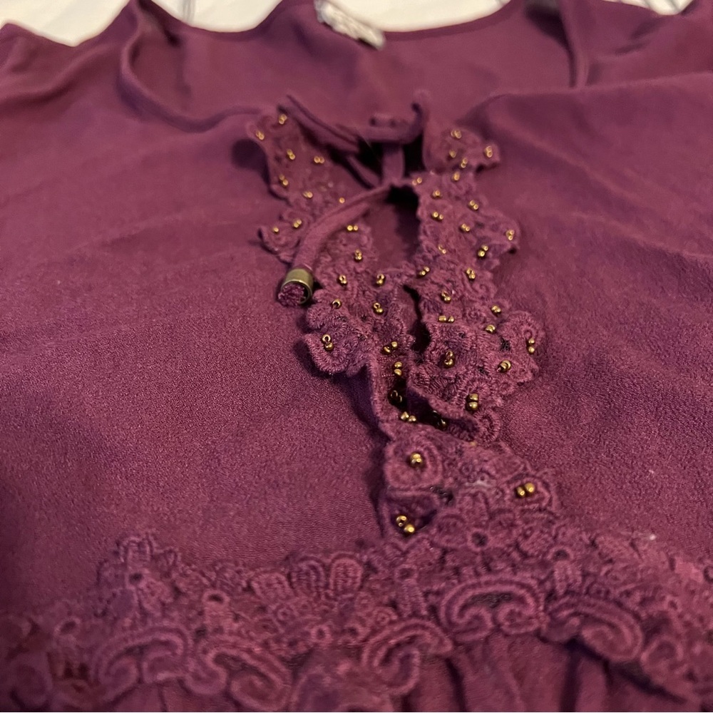 Purple flowy tunic from Eyeshadow side 2X